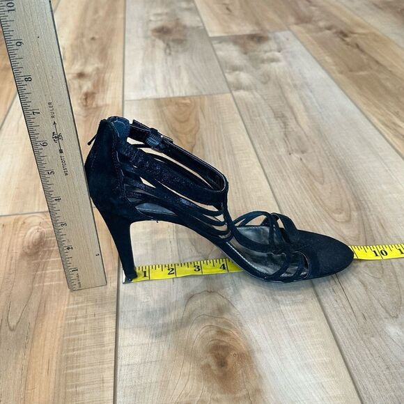 Alfani Women's Heels - Pumps Open Toe Strappy Faux Leather/SuedeBlack Size 9 1/2 - Picture 9 of 13